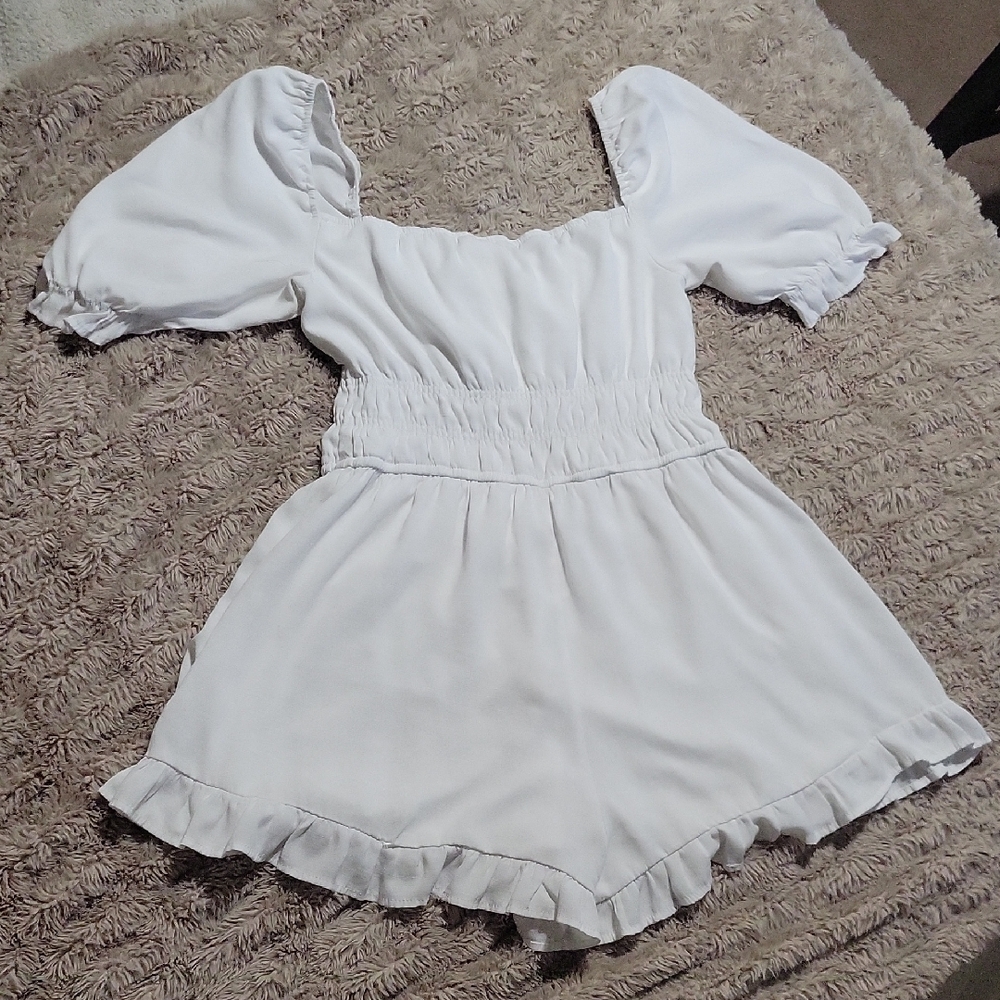 Altard State White Ruffled Romper - Picture 6 of 7